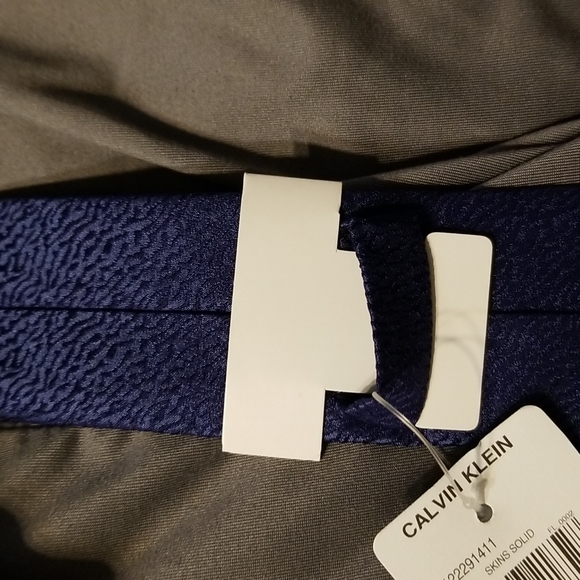 Calvin Klein Extreme Slim Blue Narrow Tie - Picture 11 of 15